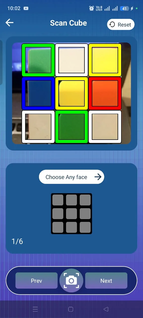 Rubiks Cube Solver camera scanner screen